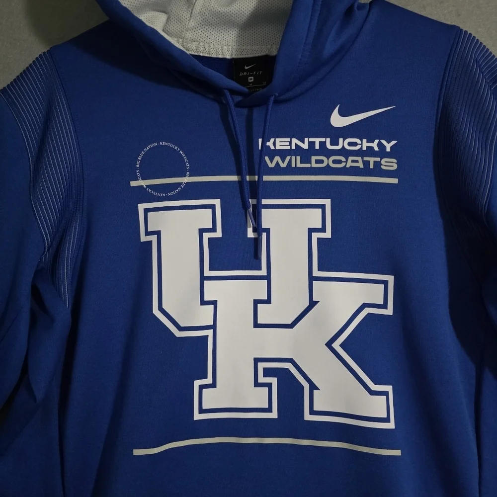 Nike Mens Dri Fit 2021 Kentucky Wildcats Tean Sideline Pullover Hoodie Size M
